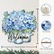 Spring Summer Floral Butterfly Welcome Door Sign – Farmhouse Porch Wall Decor (Blue)